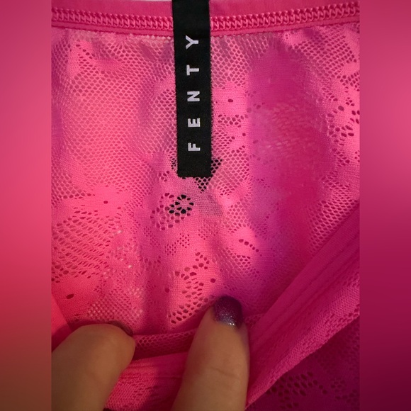Savage X Fenty Bright Pink Lace Camisole - Picture 2 of 5